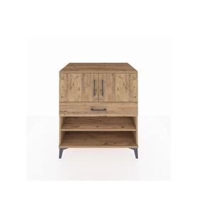 Kronos Şifonyer 3 Raflı Tek Çekmeceli 2 Kapaklı 88x59x96 Çam-Çam