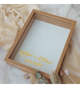 30x40 Cm Bambu Gül Anı Çerçevesi! Fotoğraf Bölümsüz! İsimli Ledsiz! Gül Anı Çerçevesi-HKM Ticaret(Fotoğraf Hediye)