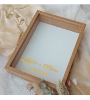 30x40 Cm Bambu Gül Anı Çerçevesi! Fotoğraf Bölümsüz! İsimli Ledsiz! Gül Anı Çerçevesi-HKM Ticaret(Fotoğraf Hediye)