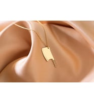 Kişiye Özel Bıçak Model Kolye 925K Gümüş (Gold)