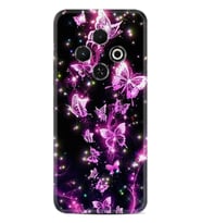 Spark 30C Kılıf Boutique Baskılı Resimli Pembe Neon Kelebekler Pcode -100