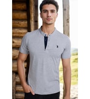T8560 DEWBERRY T-SHIRT-AÇIK GRİ
