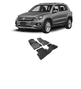 vw tiguan (2007-2016) uyumlu 3d havuzlu paspas