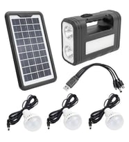 Gd-8017T Solar Panelli 3 Ampullü Solar Aydınlatma Sistemi
