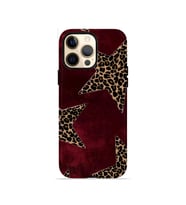 iPhone 12 Pro Max Vorian Çift Katmanlı Kılıf Bordeaux Leopard Star