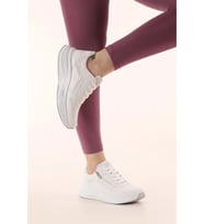 Almera 2060 Beyaz Cilt Spor Ayakkabı