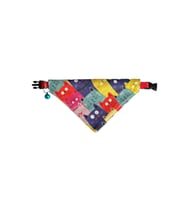 Cocopet Renkli Kediler Desenli Ayarlanabilir Fular Bandana Kedi Tasması