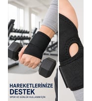 El Bilekliği Başparmak Destekli Ayarlanabilir Bilek Sargısı Sporcu Bilek Bandajı Ayarlanabilir El Bilek Bandajı Başparmak Geçişli Bilek Desteği Günlük ve Spor Kull