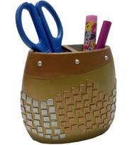 KALEMLİK ALTIN MOZAİK POLİRESİN OFİS GERECİ 10X10X5CM