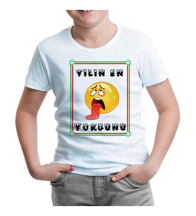 Yılın En Yorgunu Beyaz Çocuk Tshirt