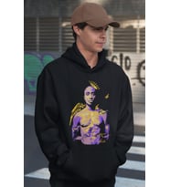 Tasarım Tupac Rapper Baskılı Unisex Oversize 2Pac Şarkıcı Hoodie