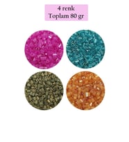 Kesme Cam Boncuk 2mm - 4 Renk - Toplam 80 Gram - BNC438