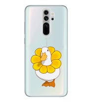 Redmi Note 8 Pro Uyumlu Tatlı Ördek Desenli Şeffaf Telefon Kılıfı