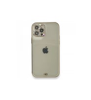 Apple İphone 12 Pro Kılıf Liva Taşlı Silikon - Beyaz