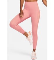 Nike Trainng Go Dri Fit İnfinaLock High Rise 7/8 Leggings 6 Cepli Toparlayıcı Yüksek Belli Reflektörlü Antrenman Taytı Pembe