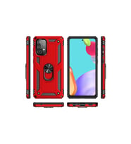 Samsung Galaxy A52 Kılıf Sofya Yüzüklü Silikon Kapak - Kırmızı