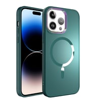Lexroo iPhone 14 Pro Max Kılıf M-safe Wireless Şarj Özellikli Stil Kılıf - Koyu Yeşil