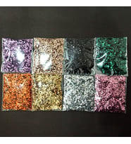 GLİTTER ELMAS MODEL EPOKSİ  REÇİNE SÜSLEME PULU NAİL ART MAKYAJ SİM SET 15 GRAM x 8 RENK 120 GRAM (Çok Renkli)