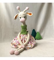 El Örgüsü Zürafa Oyuncak Ve Uyku Arkadaşı (Pembe-Kız Zürafa)