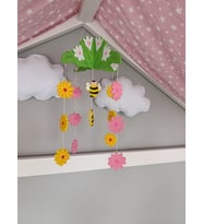 BEBEK BEŞİK SÜSÜ DÖNENCE –ORGANİK DEKORASYON MONTESSORİ-MDL-2009 (Sarı-Pembe)