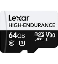 Lexar High Endurance 64Gb Micro Sd 100Mb V30 4K Hafıza Kartı (Çok Renkli)