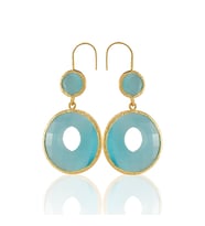 Kadir Jewellery 22 Ayar Altın Kaplama Kadın Taşlı Küpe -El İşçiliği Ve Hipoalerjenik Küpe