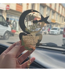 Kişiye Özel AY YILDIZ Model Araba Süsü Pleksi Dikiz Aynası Süsü