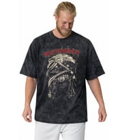 Tasarım Iron Maiden Rock Metal Müzik Grubu Baskılı Unisex Oversize Vintage Yıkamalı Tişört