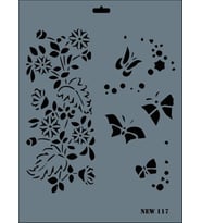 Rich New Seri N-117 Stencil 35x25 cm