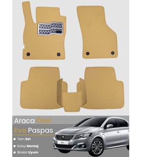 PEUGEOT 301 (2012-2025) Uyumlu EVA Paspas Tam Set–Araca Özel,Oto Paspas,Kolay Montaj
