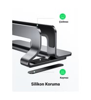 Dikey Alüminyum Notebook Standı, Sağlam ve Şık Tasarım