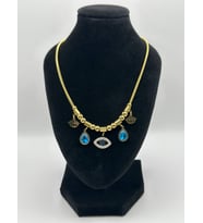 Arnes Jewelry Çelik Zirkon Taşlı Göz Detaylı Kolye