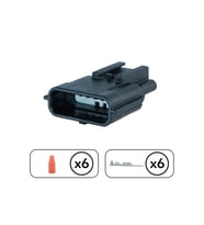 Gaz Kelebek Soketi Dişi 6 Pin Kablosuz