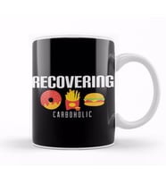 Funny Recovering Carboholic Carb Low Carb Dieting Kupa Bardak Porselen