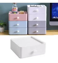 Omaş Çok Amaçlı Çekmeceli Masa Üstü Organizer Düzenleyici BEYAZ 3 lü set- 3700