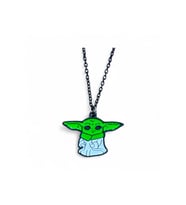 Star Wars Baby Yoda (Grogu) Figürlü Unisex Kolye – 60 cm Zincirli Şık Tasarım