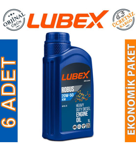 Lubex Robus KM 20W-50 1 Lt Mineral Motor Yağı (6 Adet)