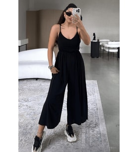 Kadın Alde Ayrobin Kumaş Askı Ayarlı Çapraz Askılı Tulum