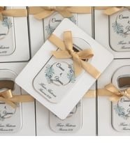 Şişe Açacak Magnet Ahşap Altlıklı *Nişan - Kına - Nikah - Düğün* Hediyelikleri 30 Adet