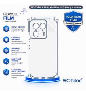 SChitec MOTOROLA Moto X50 Ultra Uyumlu Fullbody Arka Kaplama Hidrojel Koruyucu Film