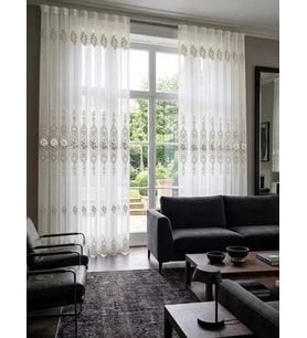 NİVEMESHOME CANSEL GÜMÜŞ 1/3 PİLELİ TÜL PERDE