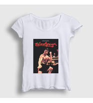 Presmono Kadın Beyaz Bloodsport Film Jean Claude Van Damme T-Shirt 258799tt (Beyaz)