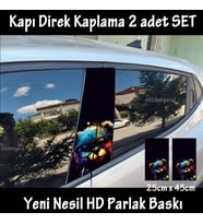 sevimli yavru ayı folyo - 2kapı için 2adet sticker kaplama - tuning modifiye