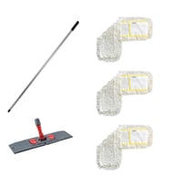 Cod-Ex Tablet Palet Nemli Yedek Mop Takımı - 3 Adet 50 Cm. Mop + Katlanır Aparat + Metal Vidalı Sap