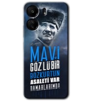 Xiaomi Redmi 13C Kılıf HD Desen Baskılı Kılıf - Bozkurt Atatürk
