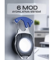 Çok Fonksiyonlu Acil Durum El Feneri Elektronik Çakmak Tornavida ve Düdük Özellikli