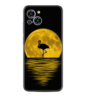 Reeder S23 Max Pro Kılıf Silikon Desen Özel Seri Ay ve Flamingo 1775