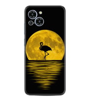 Reeder S23 Max Pro Kılıf Silikon Desen Özel Seri Ay ve Flamingo 1775