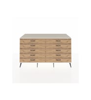 Kronos Konsol 10 Çekmeceli  176x59x99 Antrasit-Aytaşı/Çam