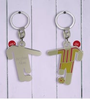 BK Gift Kişiye Özel Sarı-Kırmızı Formalı Metal Anahtarlık